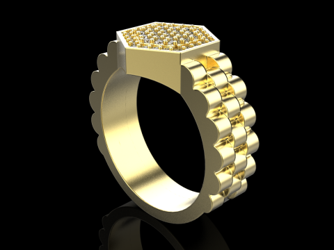 Signet ring model 866 Model Cetak 3D