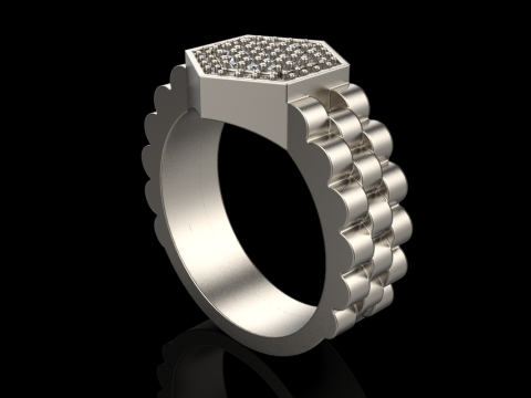 Signet ring model 866 Model Cetak 3D