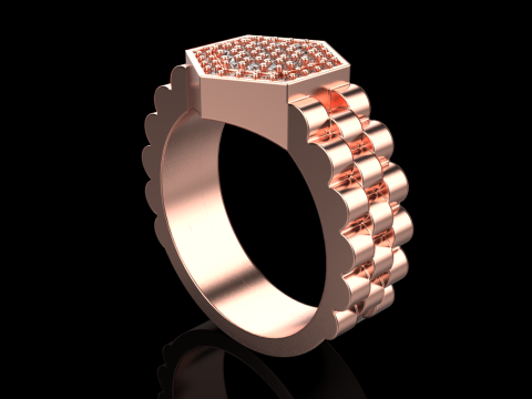 Signet ring model 866 Model Cetak 3D