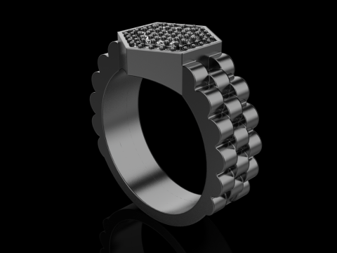 Signet ring model 866 Model Cetak 3D
