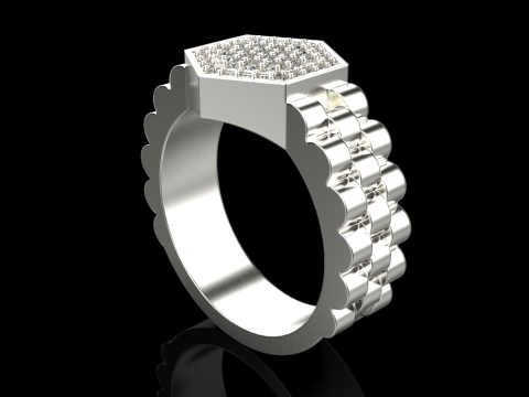 Signet ring model 866 Model Cetak 3D