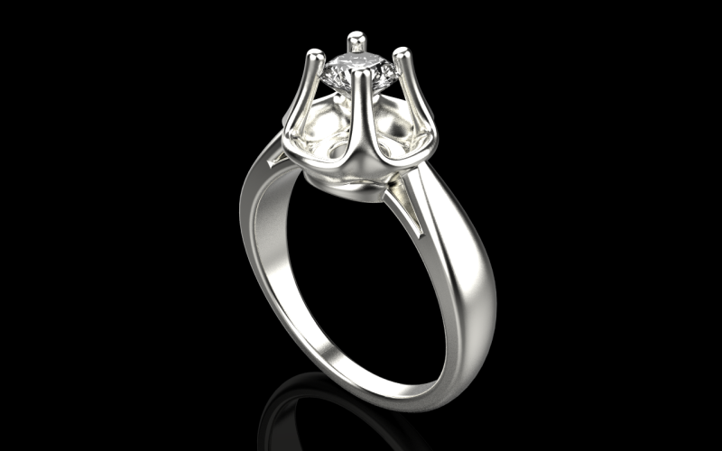 Engagement ring model 865 Model Cetak 3D .c4d .max .obj .3ds .fbx .stl .blend 