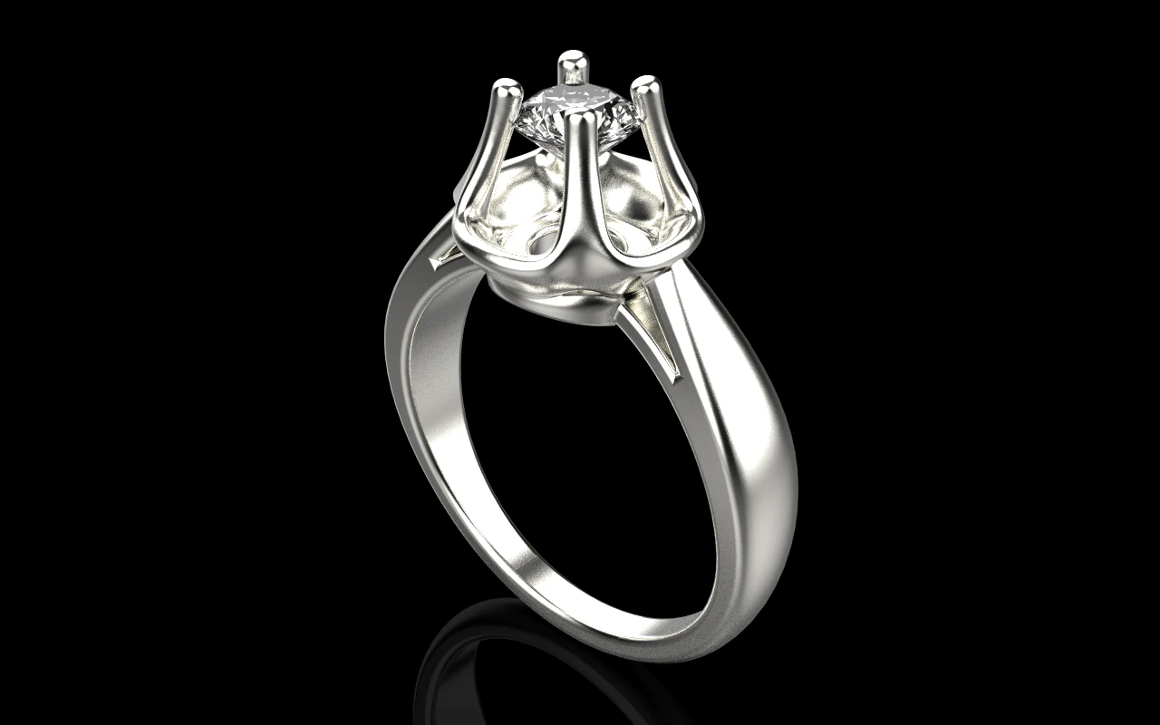 Engagement ring model 865 3D Print Model .c4d .max .obj .3ds .fbx .stl .blend 