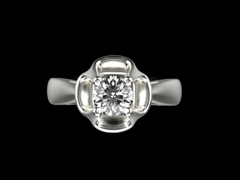 Engagement ring model 865 3D Print Model