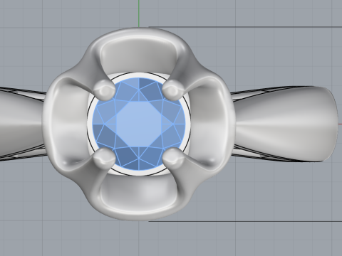 Engagement ring model 865 Model Cetak 3D