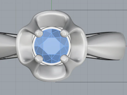 Engagement ring model 865 3D Print Model