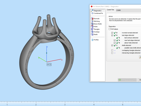 Engagement ring model 865 Model Cetak 3D