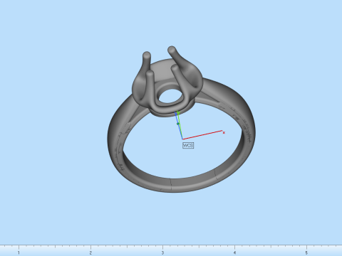 Engagement ring model 865 Model Cetak 3D