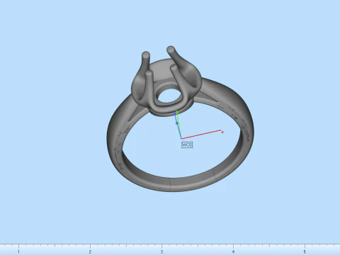 Engagement ring model 865 3D Print Model