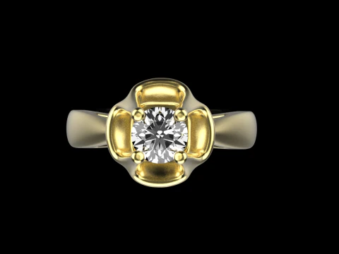 Engagement ring model 865 3D Print Model