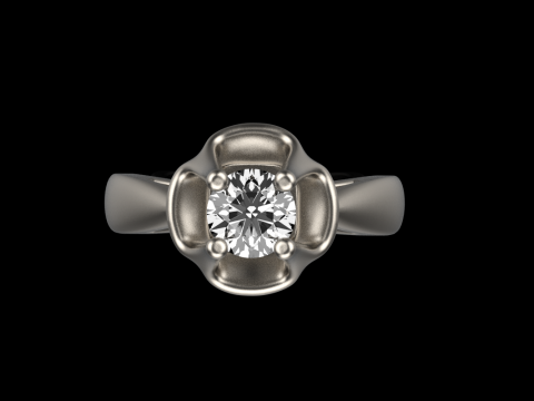 Engagement ring model 865 Model Cetak 3D