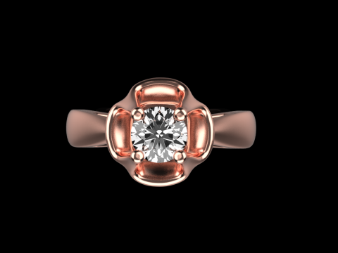 Engagement ring model 865 Model Cetak 3D