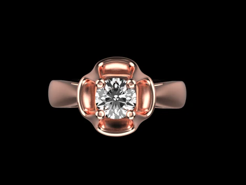 Engagement ring model 865 3D Print Model