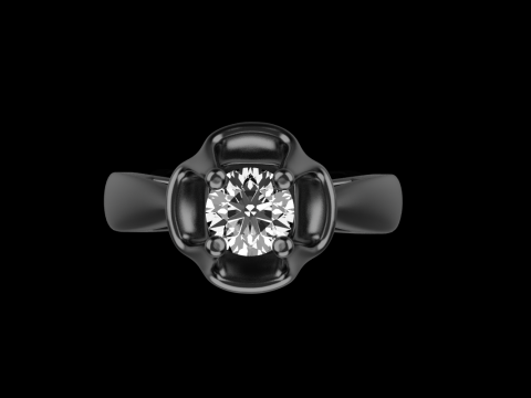 Engagement ring model 865 Model Cetak 3D