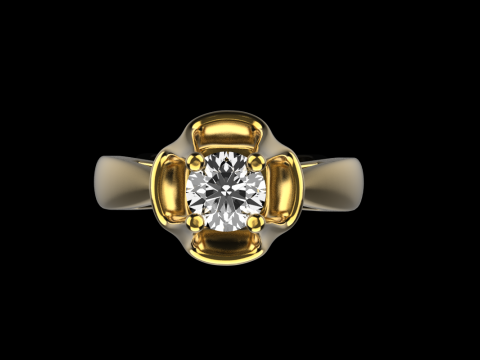 Engagement ring model 865 Model Cetak 3D