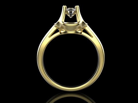 Engagement ring model 865 3D Print Model
