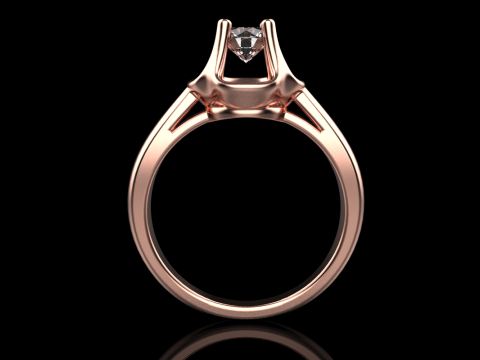 Engagement ring model 865 Model Cetak 3D