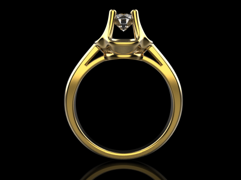 Engagement ring model 865 Model Cetak 3D