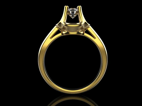 Engagement ring model 865 3D Print Model