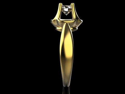 Engagement ring model 865 3D Print Model
