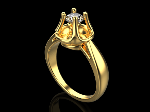 Engagement ring model 865 Model Cetak 3D