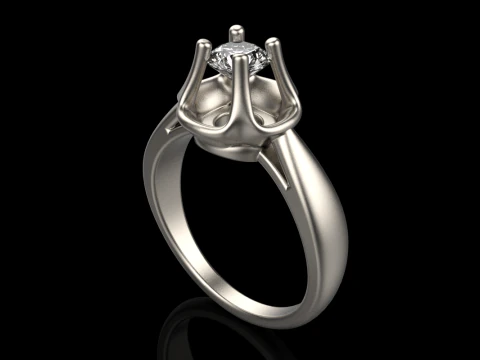 Engagement ring model 865 3D Print Model