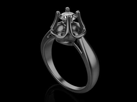 Engagement ring model 865 3D Print Model