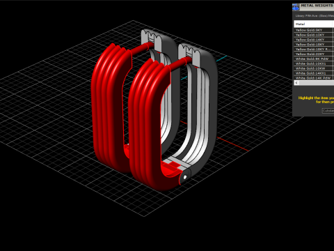 Earring model 864 Model do druku 3D