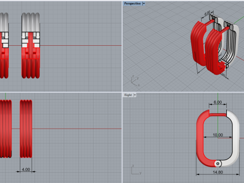 Earring model 864 Model do druku 3D