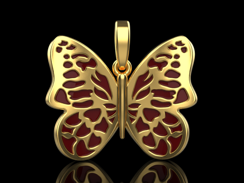 Butterfly pendant model 862 3Dプリントモデル
