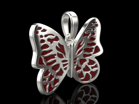 Butterfly pendant model 862 3D प्रिंट मॉडल