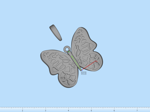 Butterfly pendant model 862 3D प्रिंट मॉडल