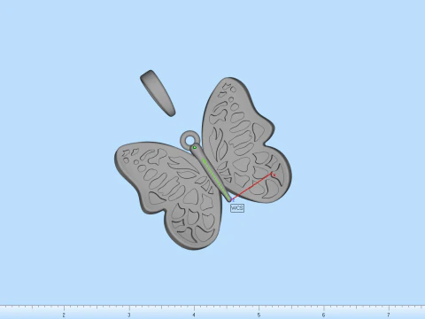 Butterfly pendant model 862 3D Print Model