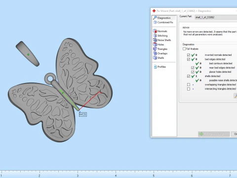 Butterfly pendant model 862 3D Print Model