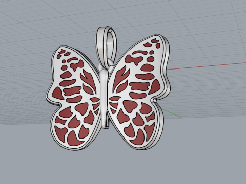 Butterfly pendant model 862 3D प्रिंट मॉडल