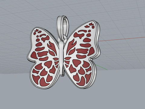 Butterfly pendant model 862 3D Print Model