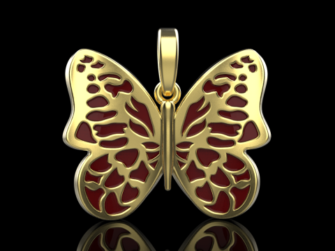 Butterfly pendant model 862 3D प्रिंट मॉडल