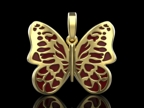 Butterfly pendant model 862 3D Print Model