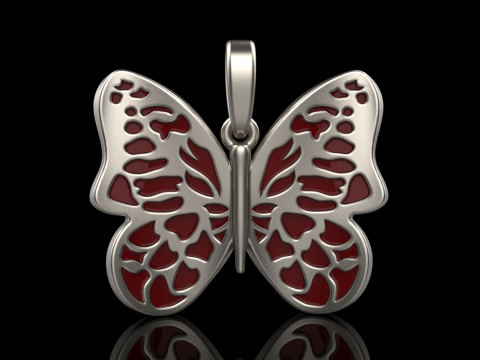 Butterfly pendant model 862 3D प्रिंट मॉडल