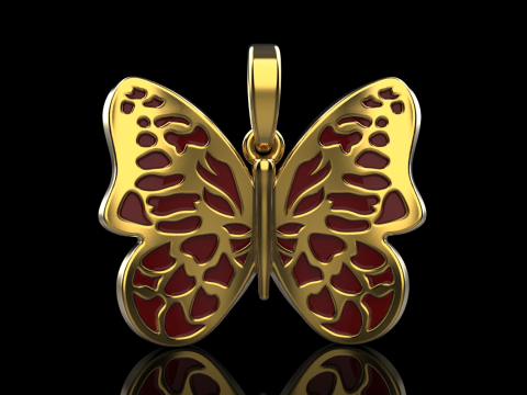 Butterfly pendant model 862 3D प्रिंट मॉडल