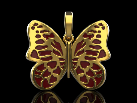 Butterfly pendant model 862 3D Print Model
