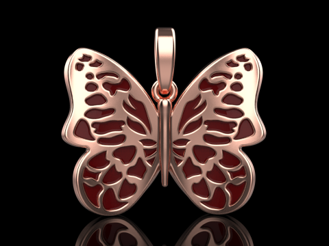 Butterfly pendant model 862 3D प्रिंट मॉडल
