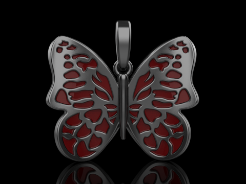 Butterfly pendant model 862 3D प्रिंट मॉडल