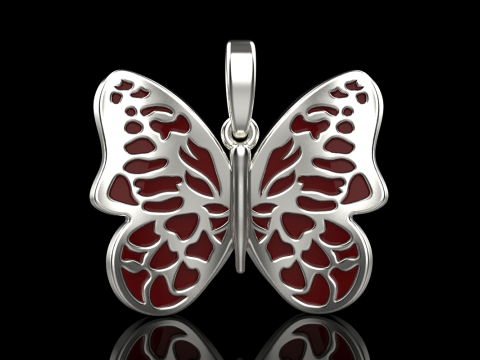 Butterfly pendant model 862 3D प्रिंट मॉडल