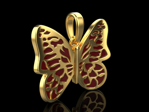 Butterfly pendant model 862 3D प्रिंट मॉडल