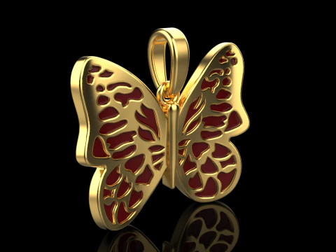 Butterfly pendant model 862 3D Print Model