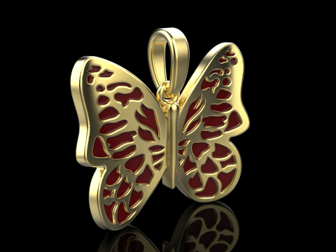 Butterfly pendant model 862 3D प्रिंट मॉडल