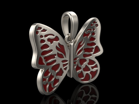 Butterfly pendant model 862 3D प्रिंट मॉडल