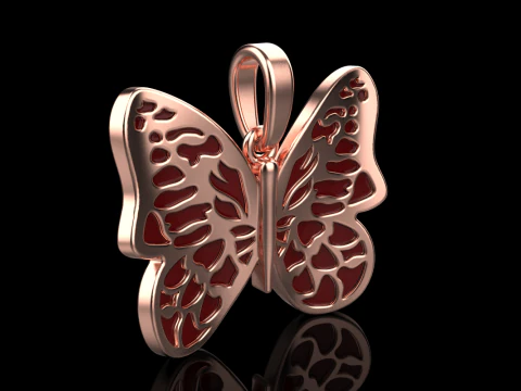 Butterfly pendant model 862 3D Print Model