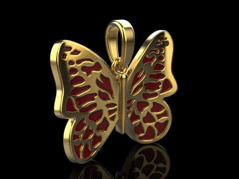 Butterfly pendant model 862 3D प्रिंट मॉडल